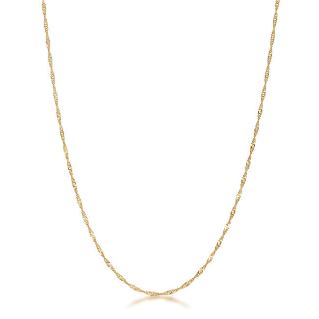 18 Inch Gold Twisted Chain