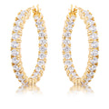 18k Gold Plated Eternity Hoop Earrings
