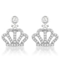 0.5 Ct Rhodium Crown CZ Earrings