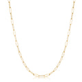 16 Gold Plated Linked Mid Size Paperclip Chain Necklace