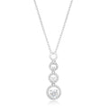 Halo Graduated Cubic Zirconia Pendant