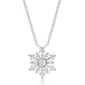 Contemporary CZ Snowflake Necklace